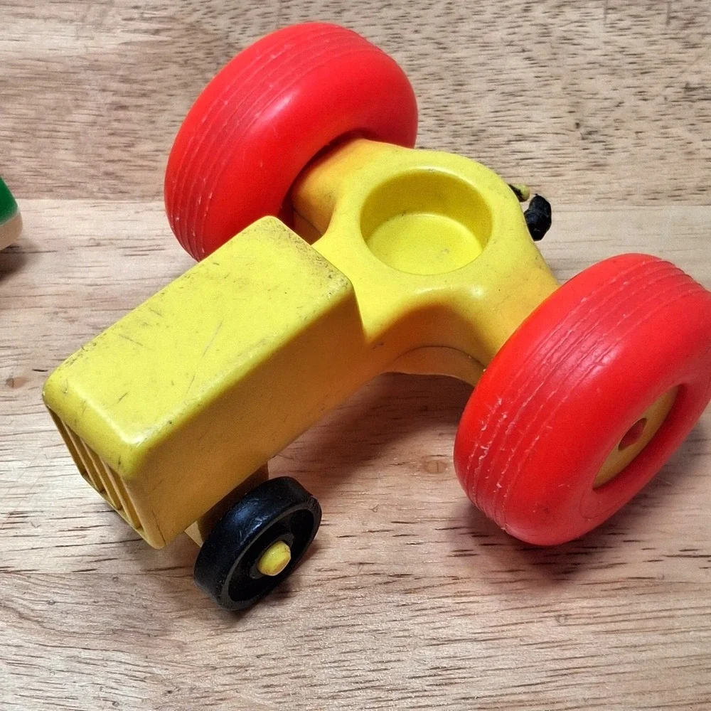Fisher Price Little People Vehicle Lot Fire Truck Tractor Vintage Toy Cars